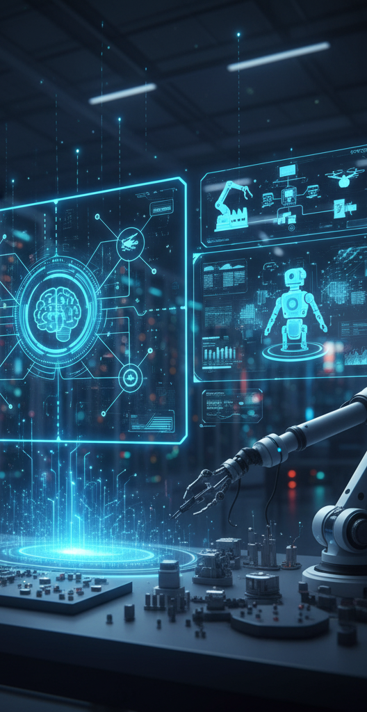 Cutting-edge high technology including AI, robotics and IoT