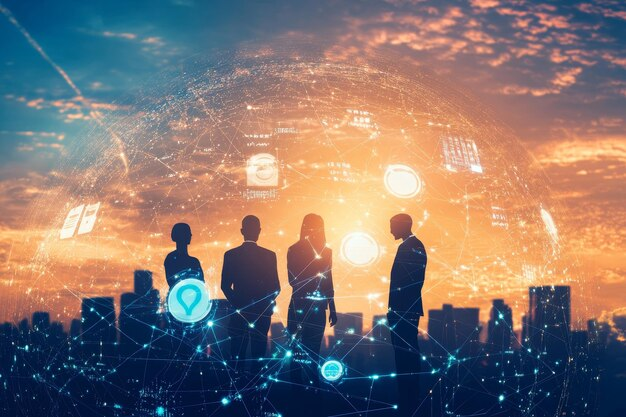 Industry and corporate collaboration visualization