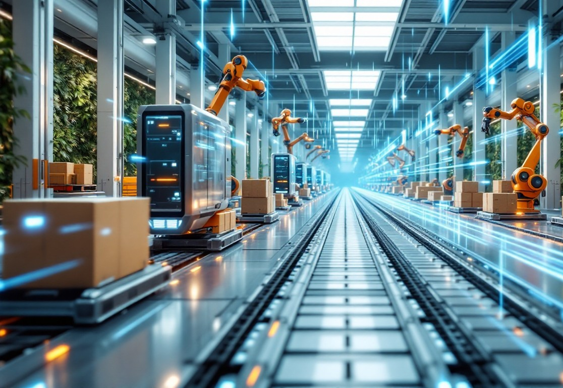 Modern automated manufacturing facility